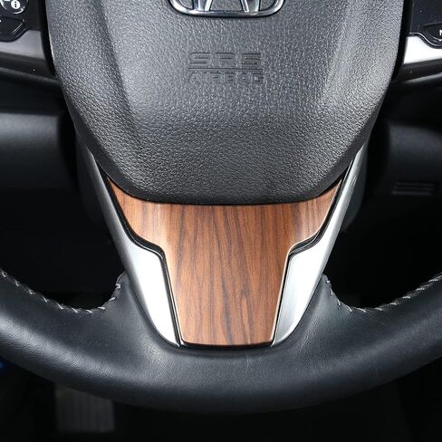 for CRV Peach Wood Grain Steering Wheel Cover Sticker Trims for Honda CR- V for 5th Interior Decaration Mouldings 2022 2021 2020 2019 2018 2017 Not for LX (1) in Saudi Arabia