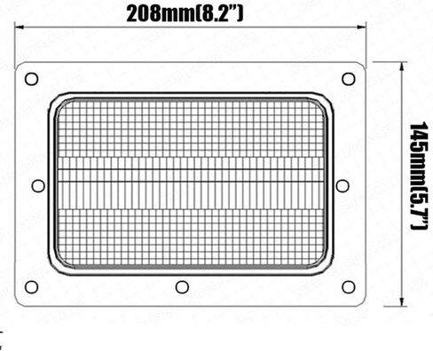 المصابيح الأمامية LED 4X6In 60W ضوء الفيضانات متوافق مع Case / IH3088،3288،3488،3688،5088،5288،5488 International Tractor 3088،3288،3488،3688،5088،5288،5488 in Saudi Arabia