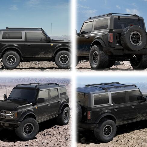 مجموعة القضبان المتقاطعة لحامل السقف مناسبة لـ 2021-2024 Ford Bronco 2/4 Door، استبدال ملحقات البضائع ذات القضبان الجانبية (ليس لرياضة برونكو) in Kuwait