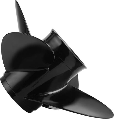 مروحة القارب OEM 48-8M0084495، 4 شفرات 14 بوصة × 19 بوصة (تتضمن مجموعات المحور) مروحة ألومنيوم تناسب ميركوري 135-300 حصان ثنائي الشوط ومحرك رباعي الأشواط، RH in Kuwait