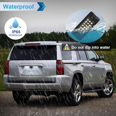 مجموعة مصابيح لوحة ترخيص LED متوافقة مع 2015-2020 Chevy Tahoe GMC Yukon Suburban Equinox Malibu Cadillac Escalade ESV ATS 6000K أبيض، حزمة من 2 in Kuwait
