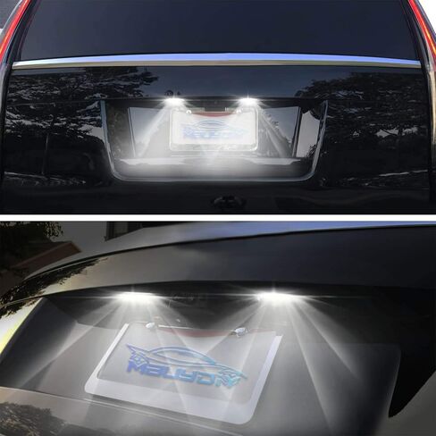 مجموعة مصابيح لوحة ترخيص LED متوافقة مع 2015-2020 Chevy Tahoe GMC Yukon Suburban Equinox Malibu Cadillac Escalade ESV ATS 6000K أبيض، حزمة من 2 in Kuwait
