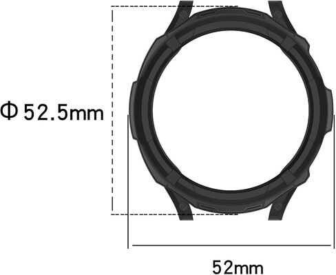 MOTONG لساعة Samsung Galaxy Watch 6 Classic 47mm TPU حافظة واقية - غطاء حماية بحلقة من مادة TPU لساعة Samsung Galaxy Watch 6 Classic 47mm (TPU أسود) in Kuwait