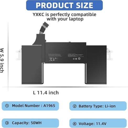 A1465 Battery Replacement for MacBook Air 11 inch A1406 A1370 A1495 Battery-[Mid 2011 2012 2013 Early 2014 2015 Version]-39Wh/7.6V/5100mAh in Saudi Arabia