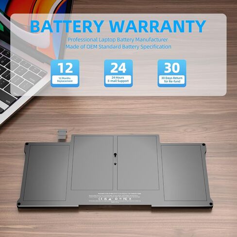 A1465 Battery Replacement for MacBook Air 11 inch A1406 A1370 A1495 Battery-[Mid 2011 2012 2013 Early 2014 2015 Version]-39Wh/7.6V/5100mAh in Saudi Arabia