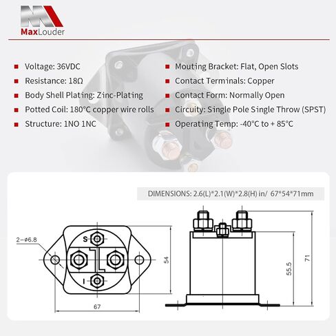 MaxLouder 12V Golf Cart Solenoid Replaces OE Part Number 1013609,435-154 for Club Car 1984 DS Starter Solenoid in Saudi Arabia