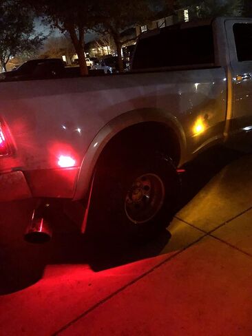 iJDMTOY Clear Lens Amber/Red Full LED Trunk Bed Marker Lights Set Compatible with 2010-18 Dodge RAM 2500HD 3500HD Truck Double Wheel Side Fenders, Powered by Total 48 LED in Saudi Arabia