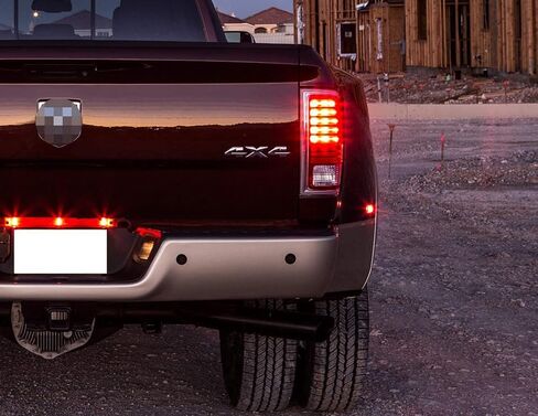 iJDMTOY Clear Lens Amber/Red Full LED Trunk Bed Marker Lights Set Compatible with 2010-18 Dodge RAM 2500HD 3500HD Truck Double Wheel Side Fenders, Powered by Total 48 LED in Saudi Arabia