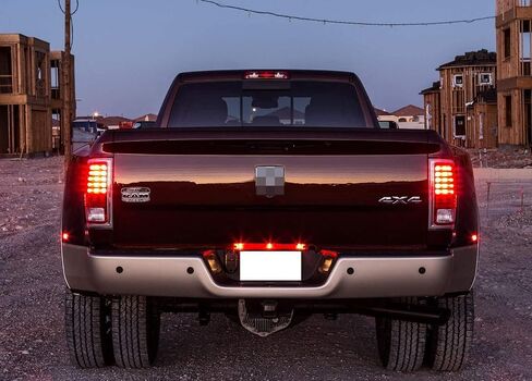 iJDMTOY Clear Lens Amber/Red Full LED Trunk Bed Marker Lights Set Compatible with 2010-18 Dodge RAM 2500HD 3500HD Truck Double Wheel Side Fenders, Powered by Total 48 LED in Saudi Arabia