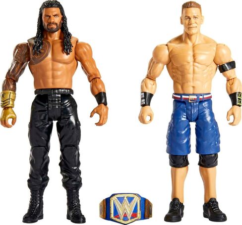 Mattel WWE Roman Reigns vs John Cena Championship Showdown Action Figure 2-Pack with Universal Championship, 6-inch in Saudi Arabia