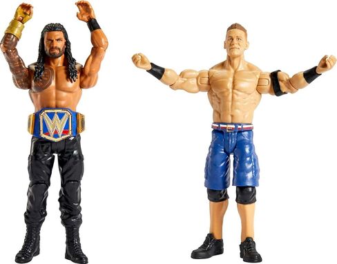 Mattel WWE Roman Reigns vs John Cena Championship Showdown Action Figure 2-Pack with Universal Championship, 6-inch in Saudi Arabia