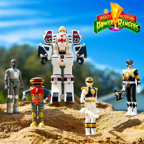 Super7 Mighty Morphin Power Rangers White Ranger 3.75 in Reaction Figure Classic Collectibles and Retro Toys in Saudi Arabia