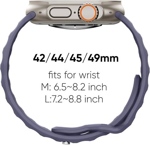 Sport Bands 6-Pack Compatible with Apple Watch Ultra 2 Band 49mm 45mm 44mm 42mm, Wide Soft Silicone Wristbands Waterproof Replacement Strap Men for iWatch Series 9 8 7 6 5 4 SE Ultra in Kuwait