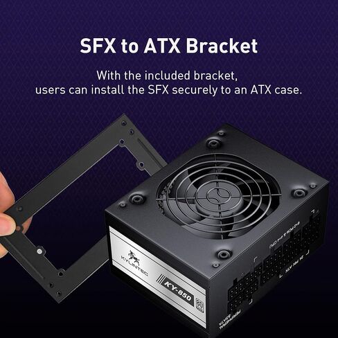 مصدر طاقة SFX850 850W SFX معياري بالكامل 80 Plus Platinum PSU مع مروحة هيدروليكية محسنة 80 مم ومكثفات يابانية. in Kuwait