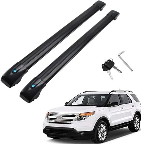 MotorFansClub حامل سقفي قضبان متقاطعة تناسب Ford Explorer 2012 2013 2014 2015 قضبان رف الأمتعة in Saudi Arabia