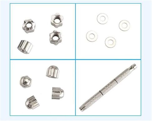 ملحقات النظارات بدون إطار، وسادات الأنف لجسر الأنف، قطعة الأنف، برغي ومفك براغي لنظارات القراءة الزجاجية (ذهبي) in Kuwait
