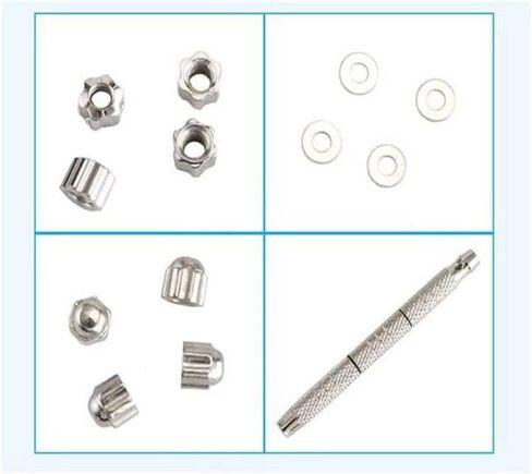 ملحقات النظارات بدون إطار، وسادات الأنف لجسر الأنف، قطعة الأنف، برغي ومفك براغي لنظارات القراءة الزجاجية (ذهبي) in Kuwait