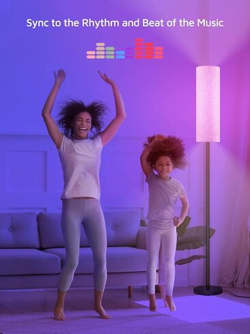 RGB Smart LED Floor Lamps for Living Room, Compatible with Alexa, Google Home, 69" Tall Modern Standing Lamp for Bedroom with Remote & WiFi APP Control, 2700k-6500k Corner Lamp with Linen Lampshade in Saudi Arabia