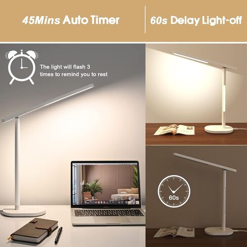 LED Desk Lamp, Eye-Caring Desk Lamps for Home Office,1000Lum Super Bright Dimmable Brightness Desk Light with Night Light & Auto Timer, Table lamp for Reading Studying Working Lamps Dorm Gift in Saudi Arabia