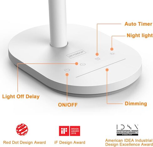 LED Desk Lamp, Eye-Caring Desk Lamps for Home Office,1000Lum Super Bright Dimmable Brightness Desk Light with Night Light & Auto Timer, Table lamp for Reading Studying Working Lamps Dorm Gift in Saudi Arabia