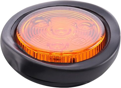2 Inch 4 LED Round Trailer Light with Grommet Plug Fit for Truck Trailer RV Camper Bus, Side Marker Clearance Lamp, 5 Amber and 5 Red in Saudi Arabia