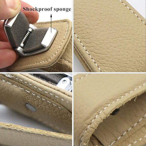 قطعتان من حامل نظارات السيارة، حامل نظارات شمسية عالمي للسيارة من الجلد ومشبك للنظارات لقناع السيارة in Kuwait