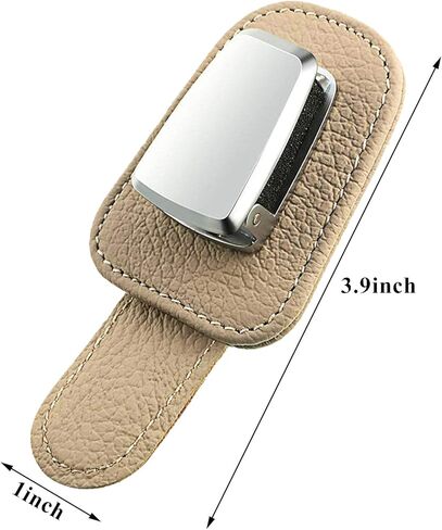 قطعتان من حامل نظارات السيارة، حامل نظارات شمسية عالمي للسيارة من الجلد ومشبك للنظارات لقناع السيارة in Kuwait