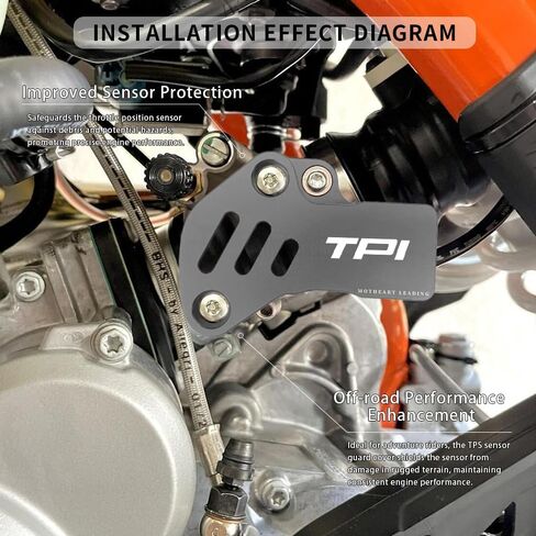 واقي مستشعر TPS للدراجات النارية لـ K.TM 250 300 XC-W TPi 300 XC-W TPi ستة أيام EXC 150 250 300 TPi EXC 250 300 TPi ستة أيام XCW 150 TPi XC 250 300 ملحقات مستشعر موضع الخانق (أسود) in Kuwait