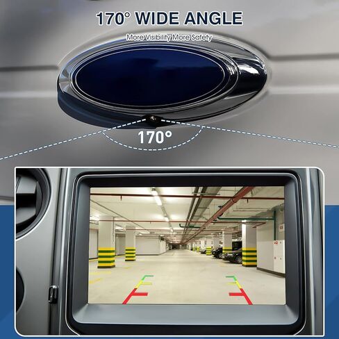 طقم كاميرا احتياطية بشعار الباب الخلفي من Ford متوافق مع Ford F-150 2011-2014 مجموعة استبدال الكاميرا المساعدة في ركن السيارة AL3Z-19H511-A، BL3Z-19G490-B in Kuwait