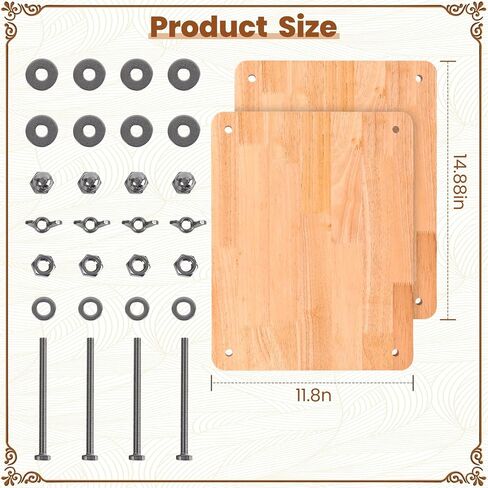 Large Book Press Book Binding Kits, Solid Wood Bookbinding Kit Starter Tools Set with Bone Folder Awl Needles Wax Thread Book Cloth for DIY Wooden Flower Press Kit, 14.88 x 11.8 Inch in Saudi Arabia