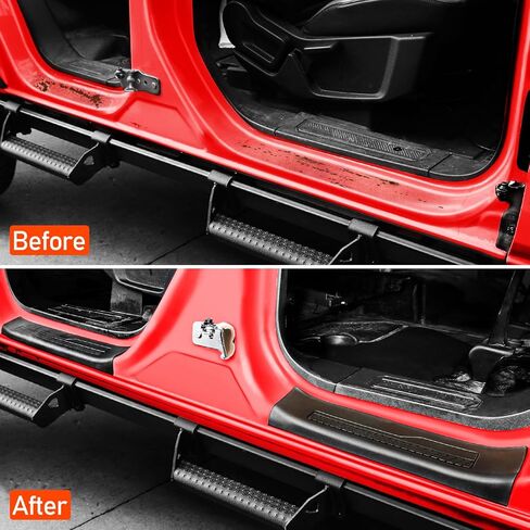 4 قطع واقيات حافة الباب لملحقات Ford Bronco 2024 2023 2022 2021، استبدال واقي عتبة الباب متوافق مع ملحقات Bronco الداخلية ذات 4 أبواب (لا تناسب بابين) in Kuwait