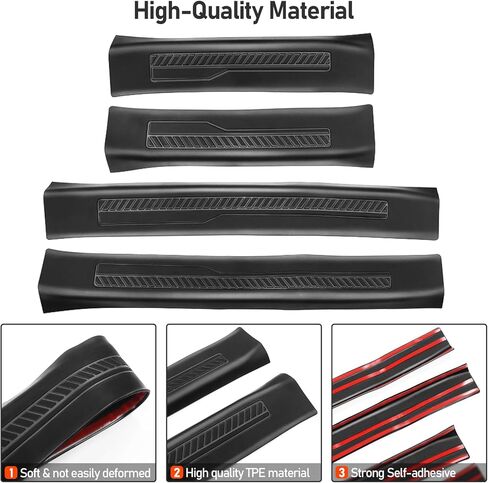 4 قطع واقيات حافة الباب لملحقات Ford Bronco 2024 2023 2022 2021، استبدال واقي عتبة الباب متوافق مع ملحقات Bronco الداخلية ذات 4 أبواب (لا تناسب بابين) in Kuwait