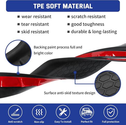 Door Sill Guards Kit Rubber Door Entry Guards Protector for 2018-2024 Wrangler JL JLU Gladiator JT 2 Door Accessories Parts Door Sill Guards Edge, 2PCS in Saudi Arabia