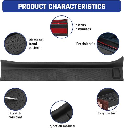 Door Sill Guards Kit Rubber Door Entry Guards Protector for 2018-2024 Wrangler JL JLU Gladiator JT 2 Door Accessories Parts Door Sill Guards Edge, 2PCS in Saudi Arabia