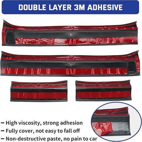 Door Sill Guards Kit Rubber Door Entry Guards Protector for 2018-2024 Wrangler JL JLU Gladiator JT 2 Door Accessories Parts Door Sill Guards Edge, 2PCS in Saudi Arabia