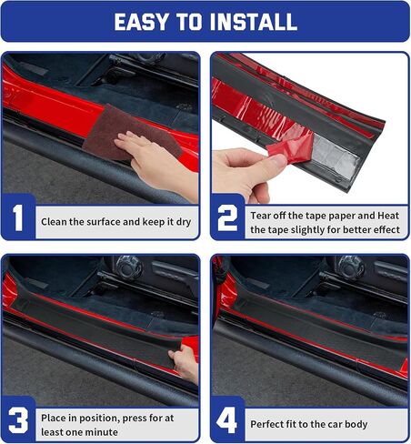 Door Sill Guards Kit Rubber Door Entry Guards Protector for 2018-2024 Wrangler JL JLU Gladiator JT 2 Door Accessories Parts Door Sill Guards Edge, 2PCS in Saudi Arabia