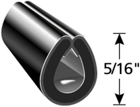 واقي الحواف Trim-Lok - حافة حامية لأبواب السيارات والأثاث وآلات البيع والمزيد - بلاستيك بولي كلوريد الفينيل المرن بلمسة نهائية سوداء - يناسب حافة 1/8 بوصة، طول 250 بوصة in Kuwait