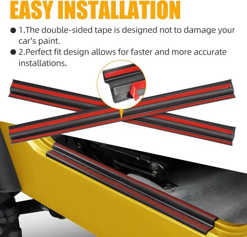 طقم واقي عتبة الباب مع شعار 1941، حافة لـ 1997-2006 Wrangler TJ استبدال أجزاء الملحقات، قطعتان/مجموعة in Kuwait