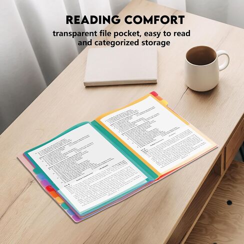 24 Pockets Expanding File Folder Organizer,Accordion File Organizer,A4 Letter Size,Rainbow Tab, for Home/Office/School Document Organizer (Black) in Saudi Arabia
