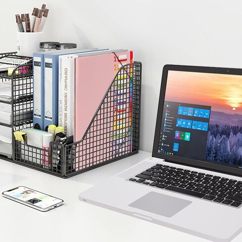 24 Pockets Expanding File Folder Organizer,Accordion File Organizer,A4 Letter Size,Rainbow Tab, for Home/Office/School Document Organizer (Black) in Saudi Arabia