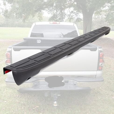 غطاء غطاء سبويلر للباب الخلفي من ECOTRIC متوافق مع 1999-2007 Chevy Silverado GMC Sierra بديل لـ #15932249 #1909101 واقي علوي مقولب أسود مزخرف in Saudi Arabia