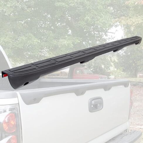 غطاء غطاء سبويلر للباب الخلفي من ECOTRIC متوافق مع 1999-2007 Chevy Silverado GMC Sierra بديل لـ #15932249 #1909101 واقي علوي مقولب أسود مزخرف in Saudi Arabia