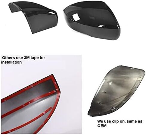 Mirror Cover Black With Clip Compatible For Range Rover Full Size 2013-2021 Range Rover Sport 2014-2021 Discovery 2017-2021 LR4 2014-2016 in Saudi Arabia