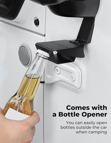 وسادة هبوط البطة لـ JL/JT، حامل البط المعدني QMPARTS للمرآة الجانبية JK، فتاحة الزجاجات، حامل مرآة منطقة البط متوافق مع Wrangler/Gladiator 2007-2023 in Kuwait