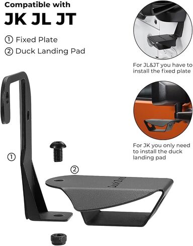 وسادة هبوط البطة لـ JL/JT، حامل البط المعدني QMPARTS للمرآة الجانبية JK، فتاحة الزجاجات، حامل مرآة منطقة البط متوافق مع Wrangler/Gladiator 2007-2023 in Kuwait