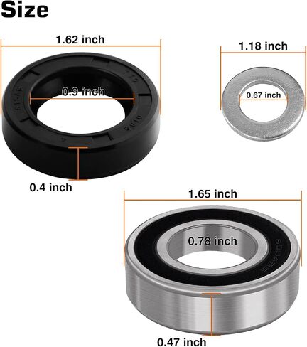 Golf Cart Rear Axle Shaft Bearing & Seal Kit for EZGO TXT RXV Marathon Medalist 1978-UP Electric Golf cart, OEM 611931 15112-G1 15112G1 70181-G01 70181G01 620343, 2 Pack in Saudi Arabia