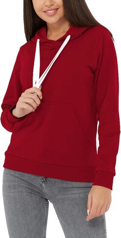 Women's Hoodie Sweatshirt Fleece Pullover Hooded Athletic Long Sleeve Sweat Shirt For Women Casual Hoodies Pockets in Saudi Arabia