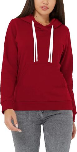 Women's Hoodie Sweatshirt Fleece Pullover Hooded Athletic Long Sleeve Sweat Shirt For Women Casual Hoodies Pockets in Saudi Arabia