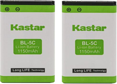 Kastar BL-5C Battery 1-Pack Replacement for Jacob Jensen T10 DECT, Jacob Jensen T80 DECT, McGey MC-50BT-BK, 5610, NEC G266 G355 G566 G566D G955 GX266 GX566 Gx77 ML440 SV9100 in Kuwait