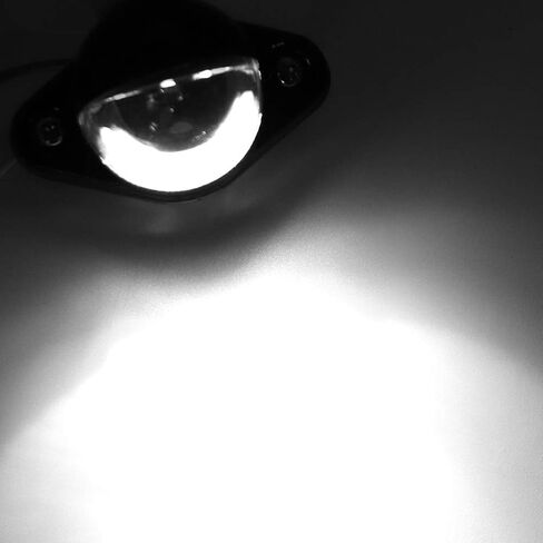 ضوء ترخيص لوحة xuuyuu، 12 فولت/36 مللي أمبير حديد معدني 6 مصابيح LED عاكس ضوء لوحة أرقام لشاحنة مقطورة الدراجات النارية، أسود in Kuwait